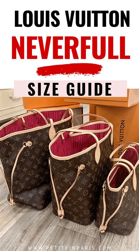 louis vuitton neverfull sizes comparison|louis vuitton neverfull largest.